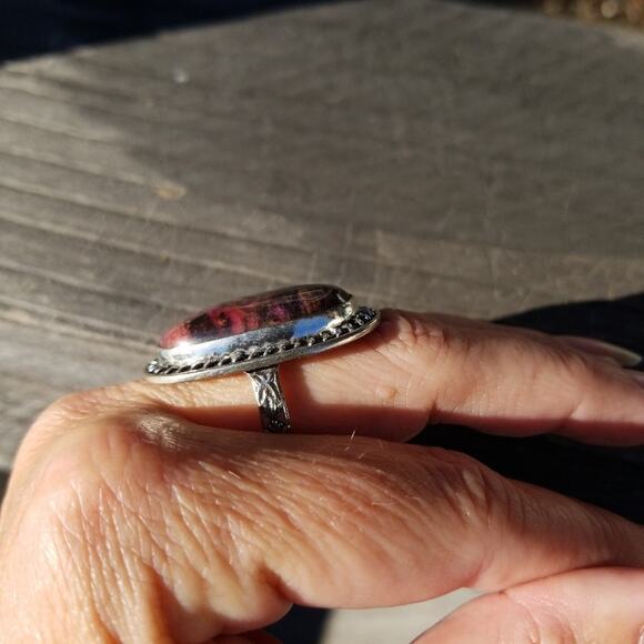 New Purpurite Sterling Silver Ring size 8 - Picture 4 of 5